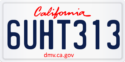 CA license plate 6UHT313