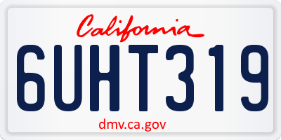CA license plate 6UHT319