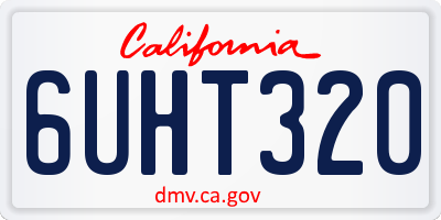 CA license plate 6UHT320