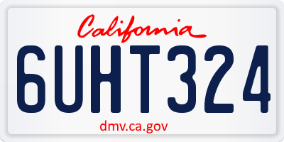 CA license plate 6UHT324