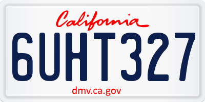 CA license plate 6UHT327