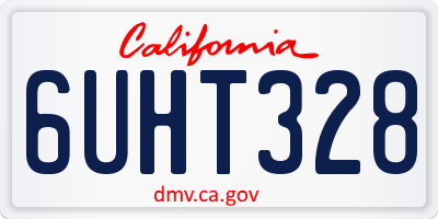 CA license plate 6UHT328