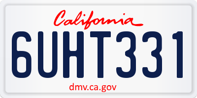 CA license plate 6UHT331