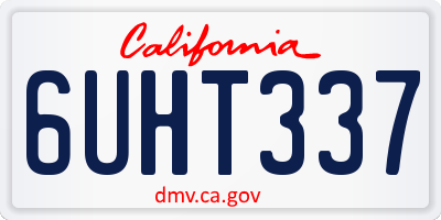 CA license plate 6UHT337