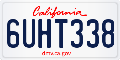 CA license plate 6UHT338