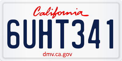 CA license plate 6UHT341