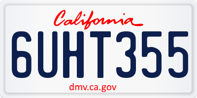 CA license plate 6UHT355