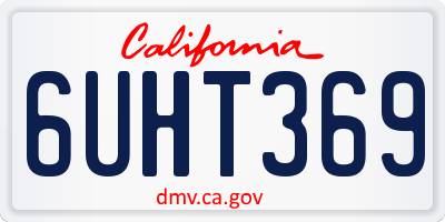CA license plate 6UHT369