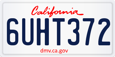 CA license plate 6UHT372