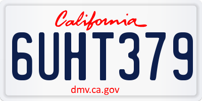 CA license plate 6UHT379