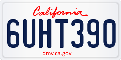 CA license plate 6UHT390
