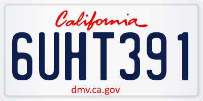 CA license plate 6UHT391