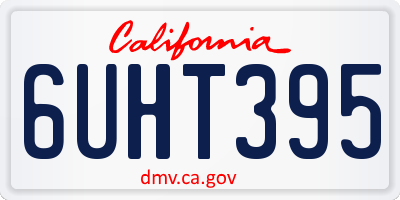 CA license plate 6UHT395