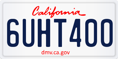 CA license plate 6UHT400