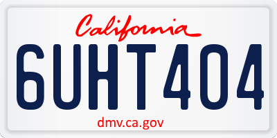 CA license plate 6UHT404