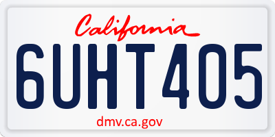 CA license plate 6UHT405