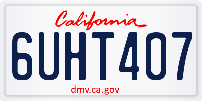 CA license plate 6UHT407
