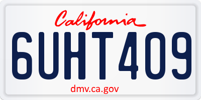 CA license plate 6UHT409