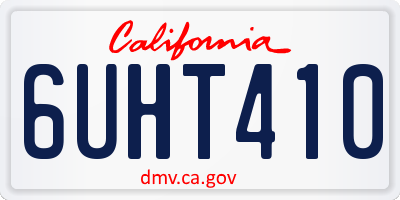 CA license plate 6UHT410