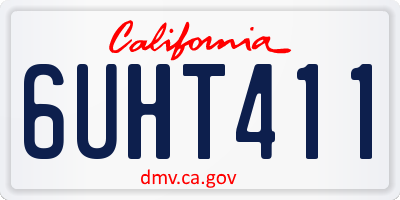 CA license plate 6UHT411