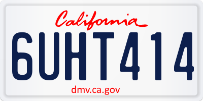 CA license plate 6UHT414