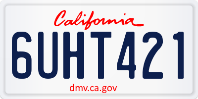 CA license plate 6UHT421