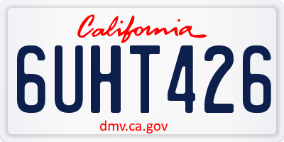 CA license plate 6UHT426