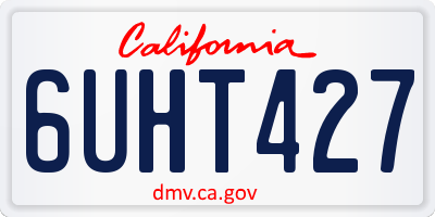 CA license plate 6UHT427