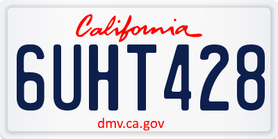 CA license plate 6UHT428