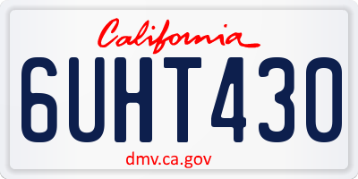 CA license plate 6UHT430