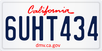 CA license plate 6UHT434