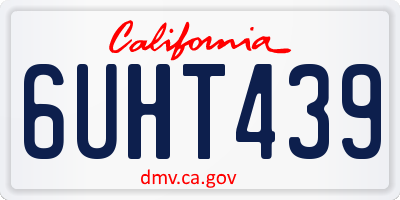 CA license plate 6UHT439