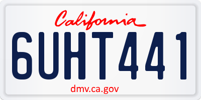 CA license plate 6UHT441