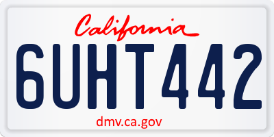 CA license plate 6UHT442