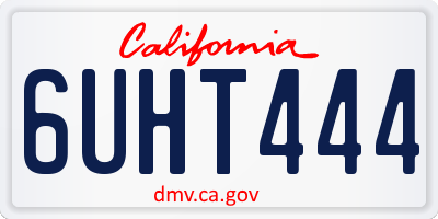 CA license plate 6UHT444