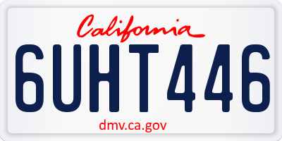 CA license plate 6UHT446