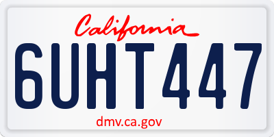 CA license plate 6UHT447