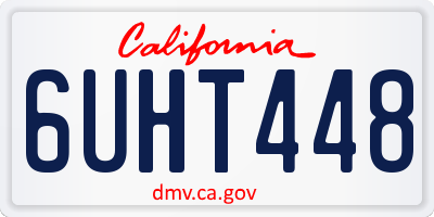 CA license plate 6UHT448