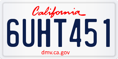 CA license plate 6UHT451