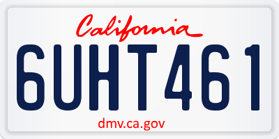 CA license plate 6UHT461