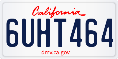CA license plate 6UHT464