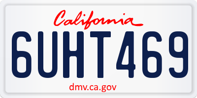 CA license plate 6UHT469