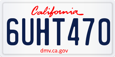 CA license plate 6UHT470
