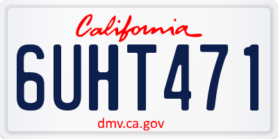 CA license plate 6UHT471