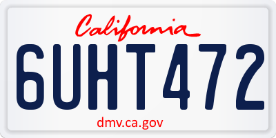 CA license plate 6UHT472