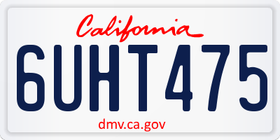 CA license plate 6UHT475
