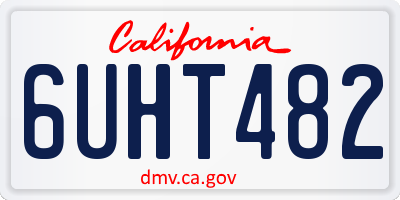 CA license plate 6UHT482