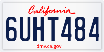 CA license plate 6UHT484