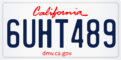 CA license plate 6UHT489