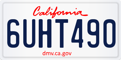 CA license plate 6UHT490